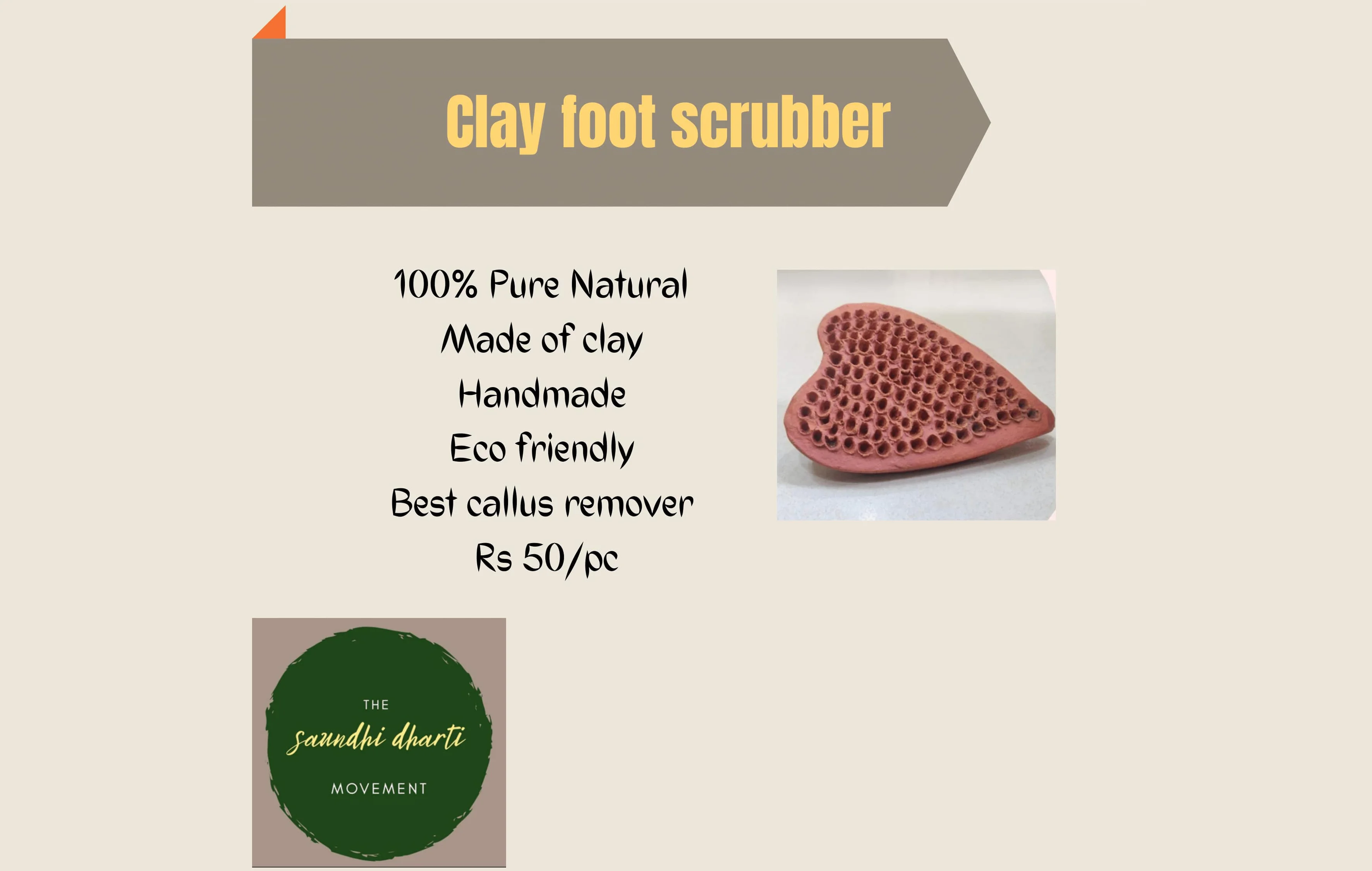 Clay Foot Scrubber