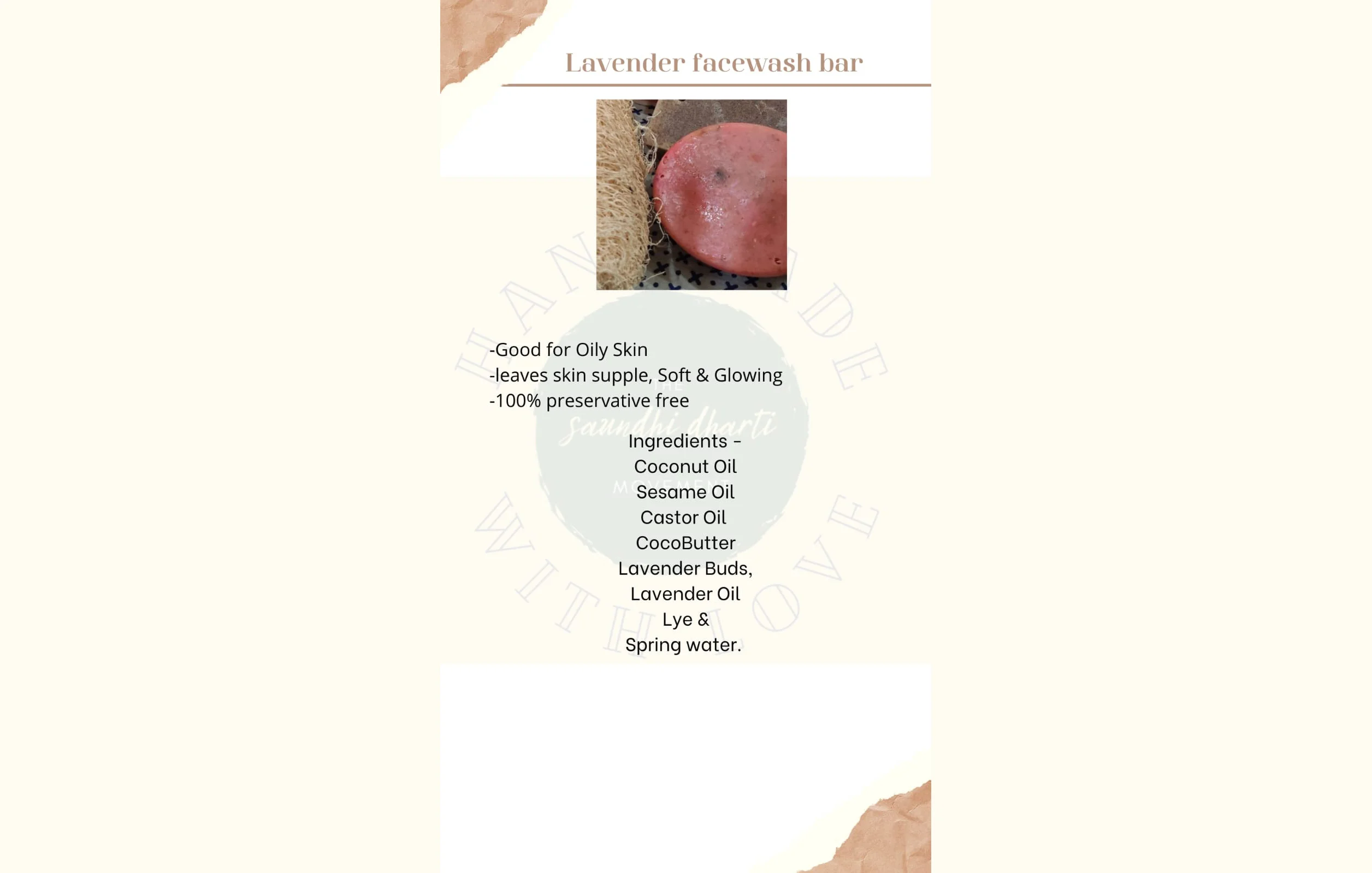 Lavender Face Wash Bar