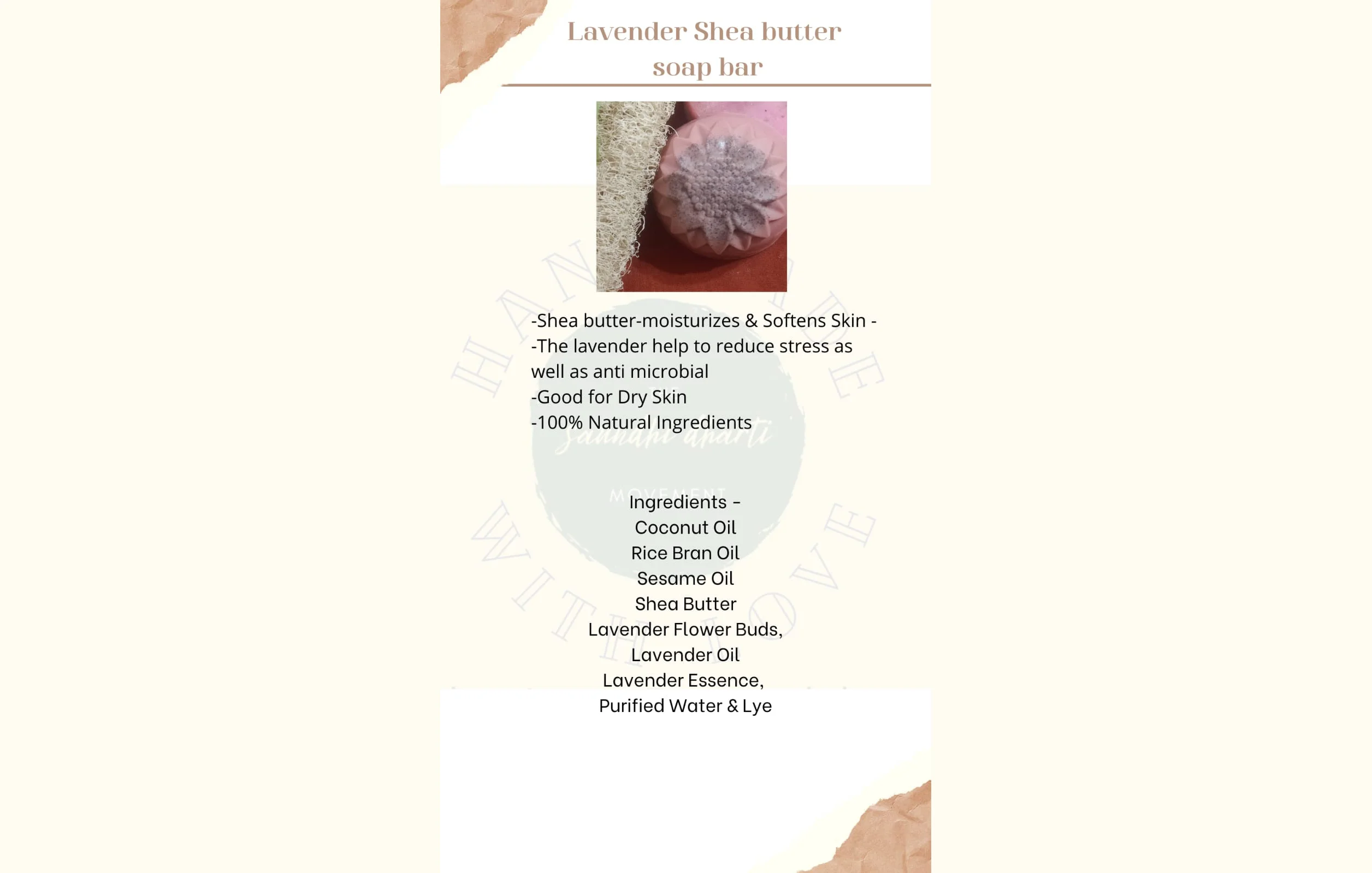 Lavender Shea Butter Soap Bar