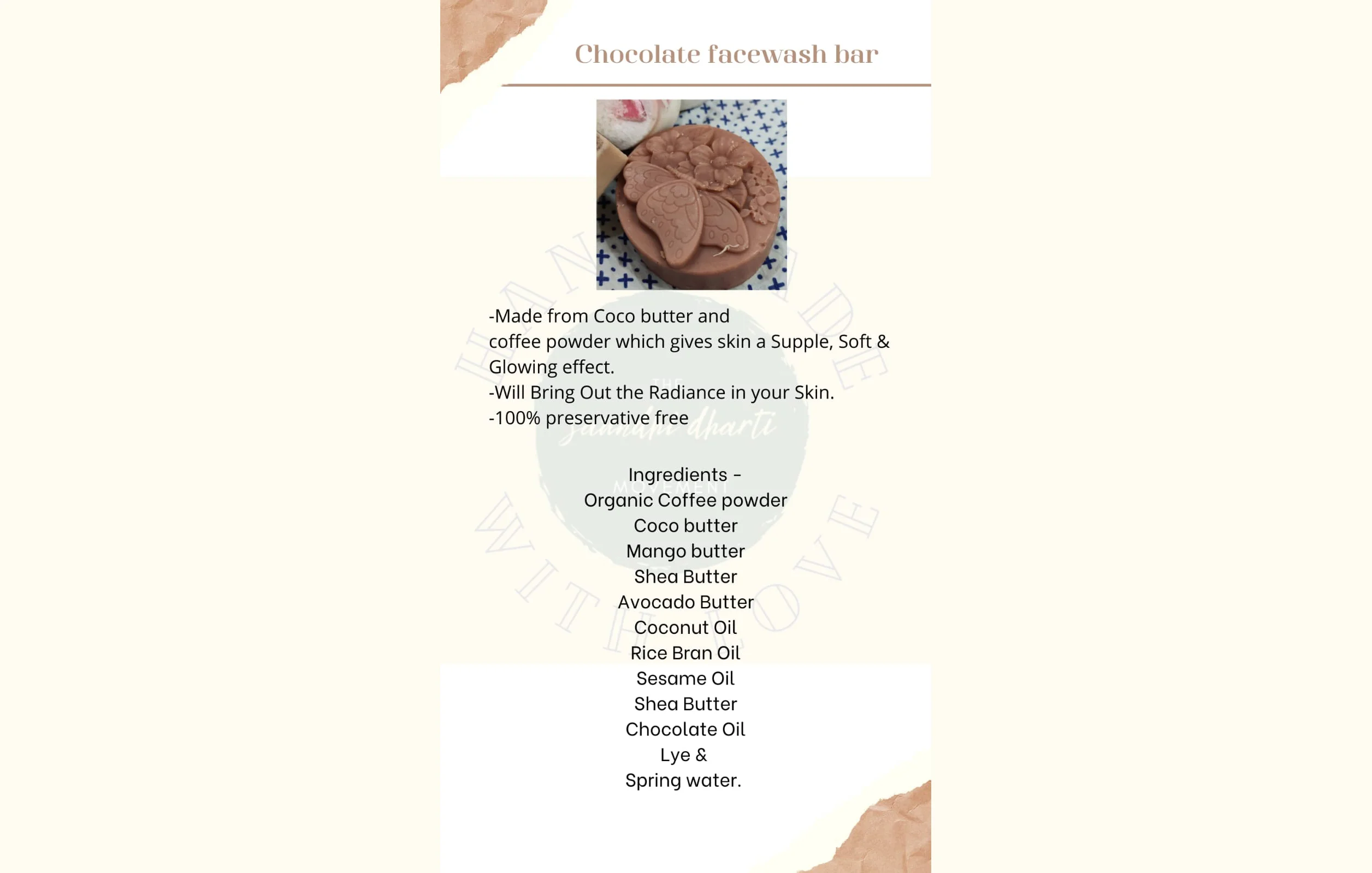 Chocolate Face Wash Bar